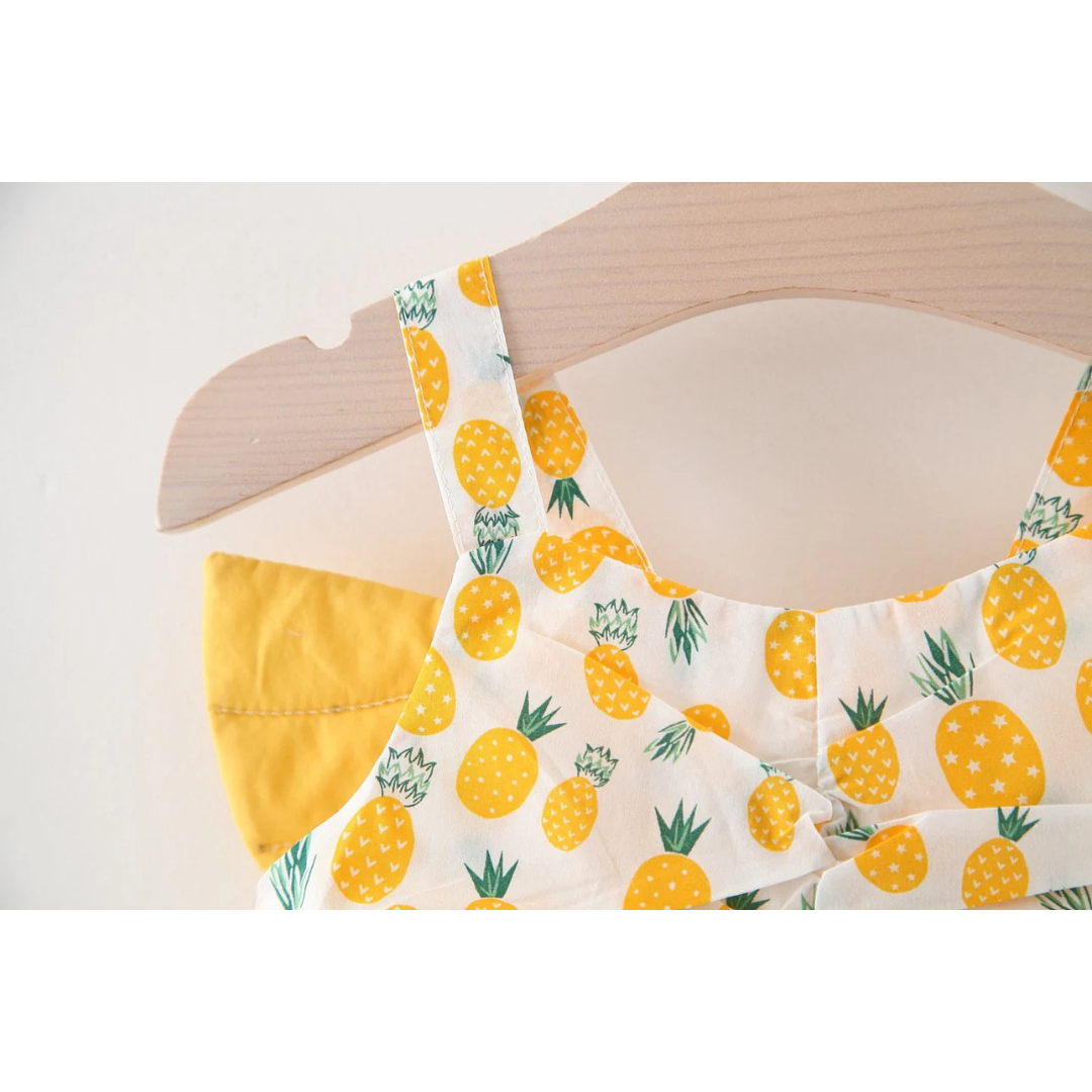 Girls fairy dress with fruity pineapple accents – Ju Ju Jam fashion