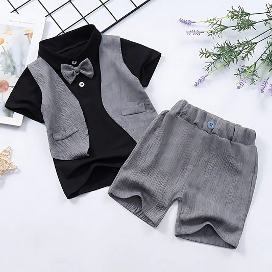 Gentleman outfit short sleeve boys set by Ju Ju Jam