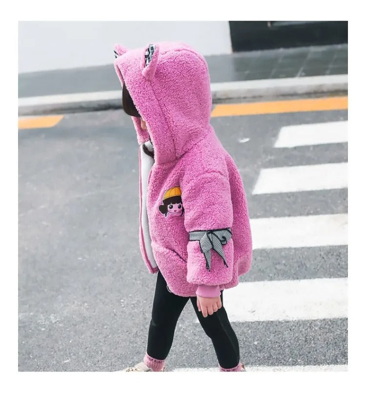 Little Girls Cute Warm Jacket by Ju Ju Jam β a perfect blend of warmth, comfort, and adorable design.