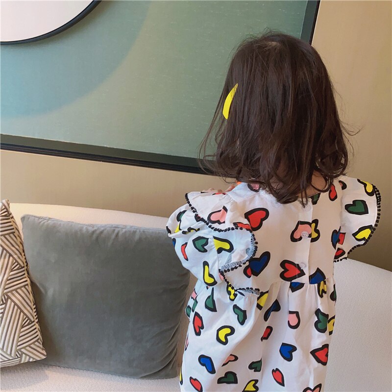 Happy hearts printed frock for toddlers – Ju Ju Jam girls clothing