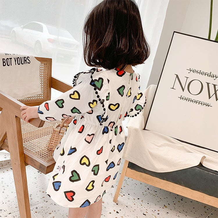 Ju Ju Jam fun and bright girls dress with heart designs