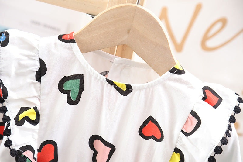 Bright and fun heart-themed girls dress – Ju Ju Jam baby outfit