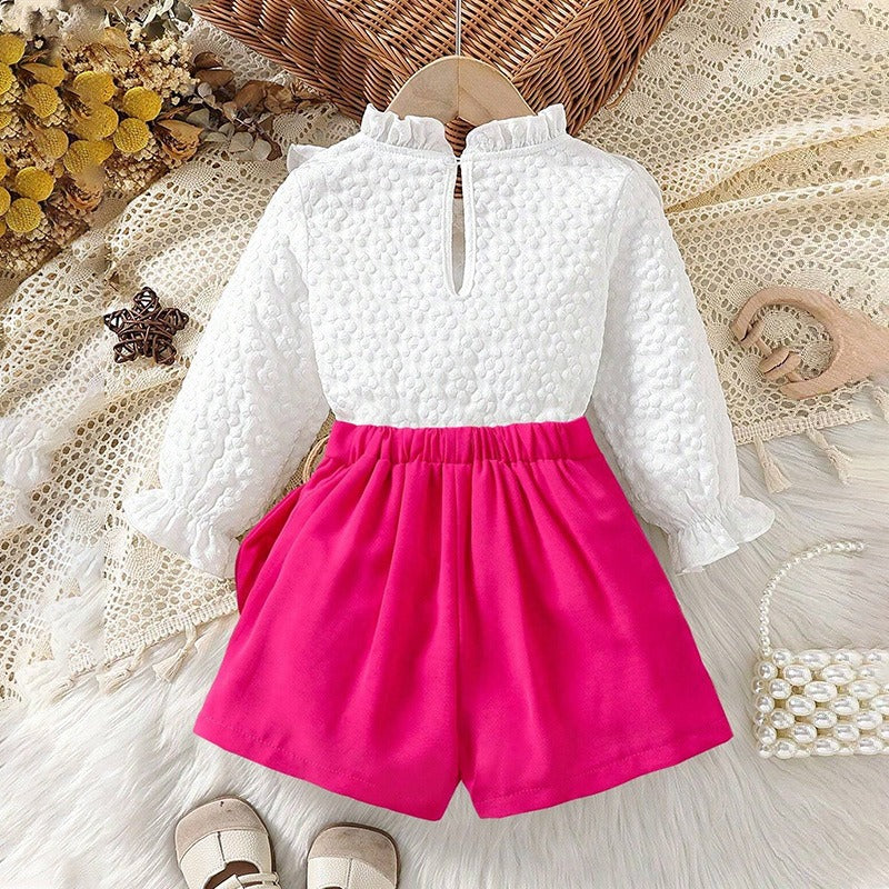 Trendy Barbie-themed top and skorts set for girls – Ju Ju Jam
