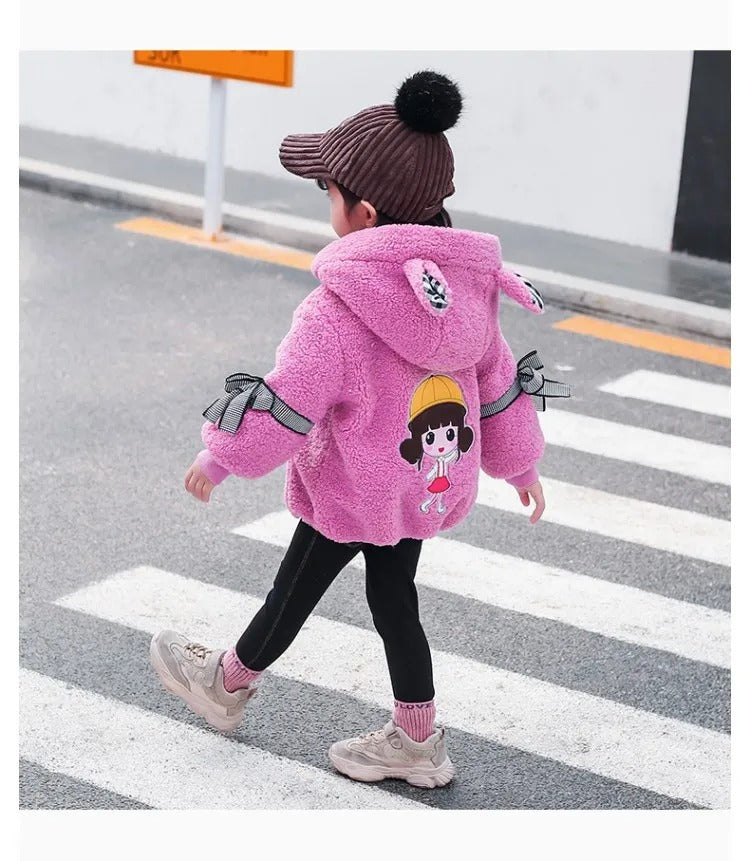 Ju Ju Jam Little Girls Cute Warm Jacket β a charming and snug jacket for comfort and style.