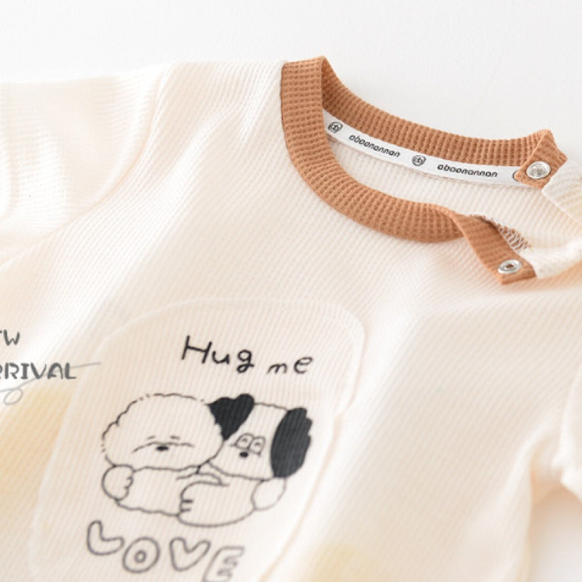 Cute Unisex Baby Romper – Hug Me Love Slogan Outfit – Ju Ju Jam Babywear