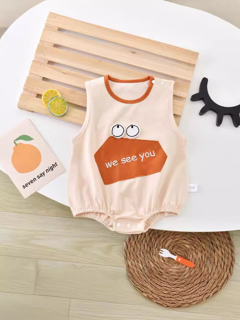 I See You Cuteness Romper for babies by Ju Ju Jam
