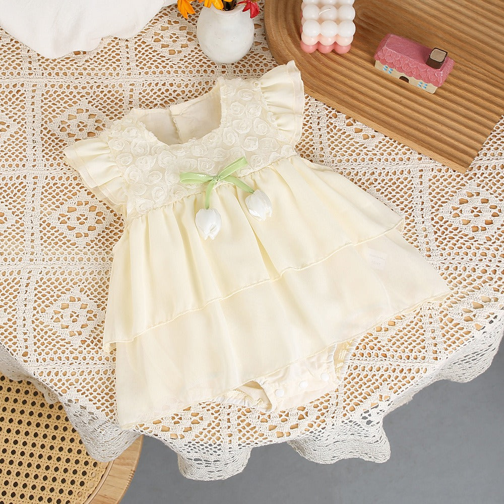 Ju Ju Jam baby girl romper dress with tulip-style skirt – Ivy Demure