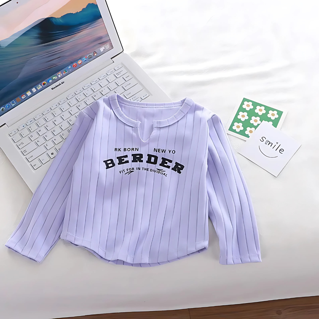 Lavender baby girl top with simple classic design – Ju Ju Jam toddler clothing