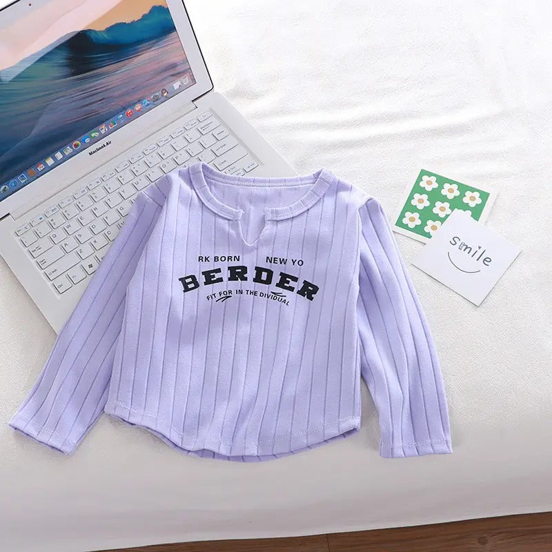 Short-sleeve lavender top for little girls β Ju Ju Jam simplicity style for babies