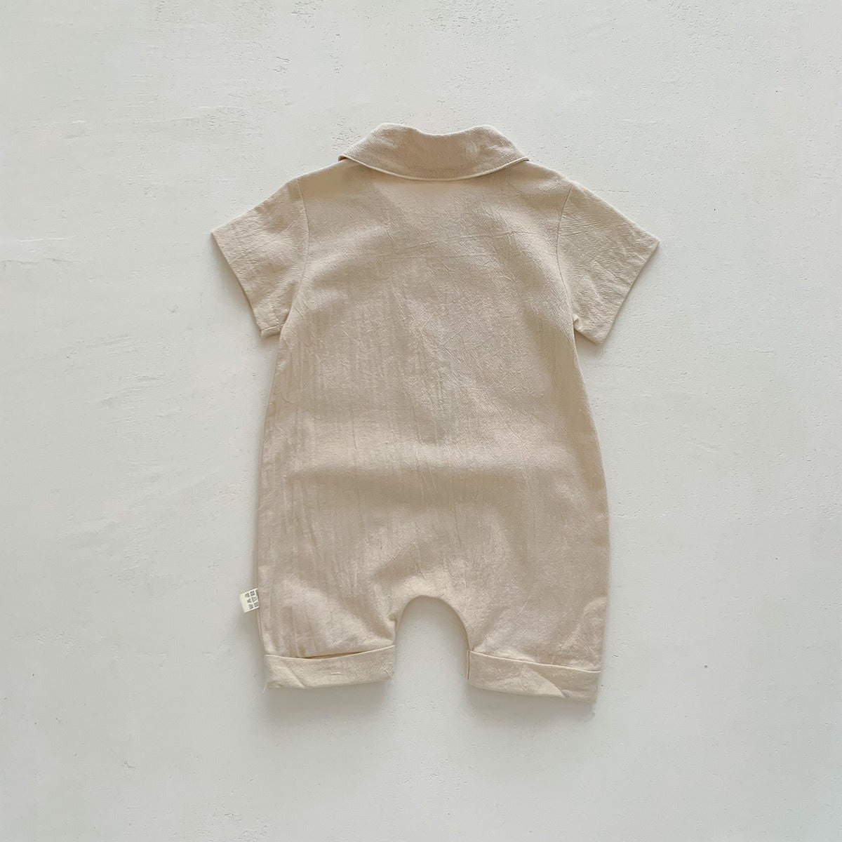 Short-sleeve Liam collared romper for baby boys β Ju Ju Jam comfy and classy look