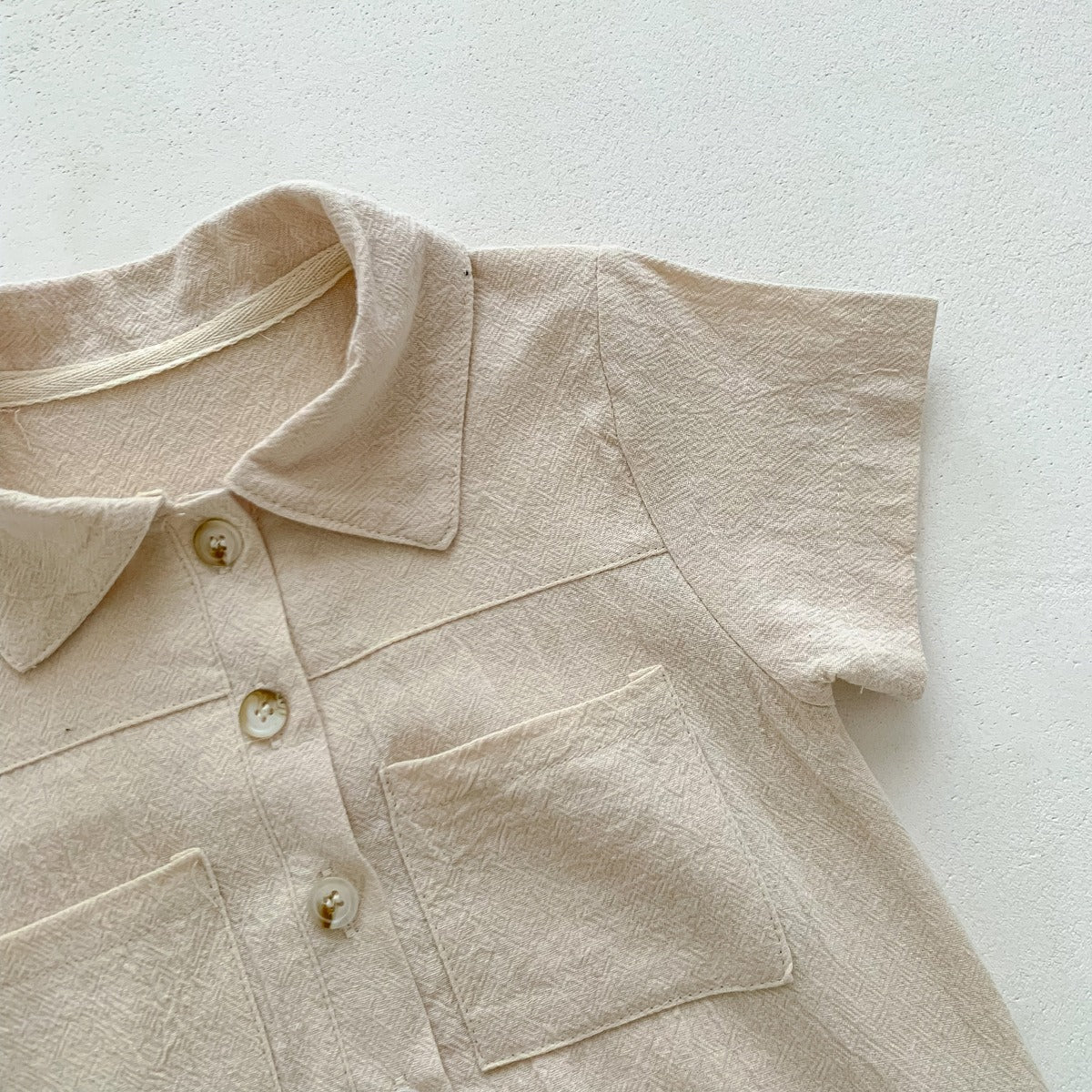 Handsome Liam baby boy romper with neat collar – ideal for formal babywear – Ju Ju Jam