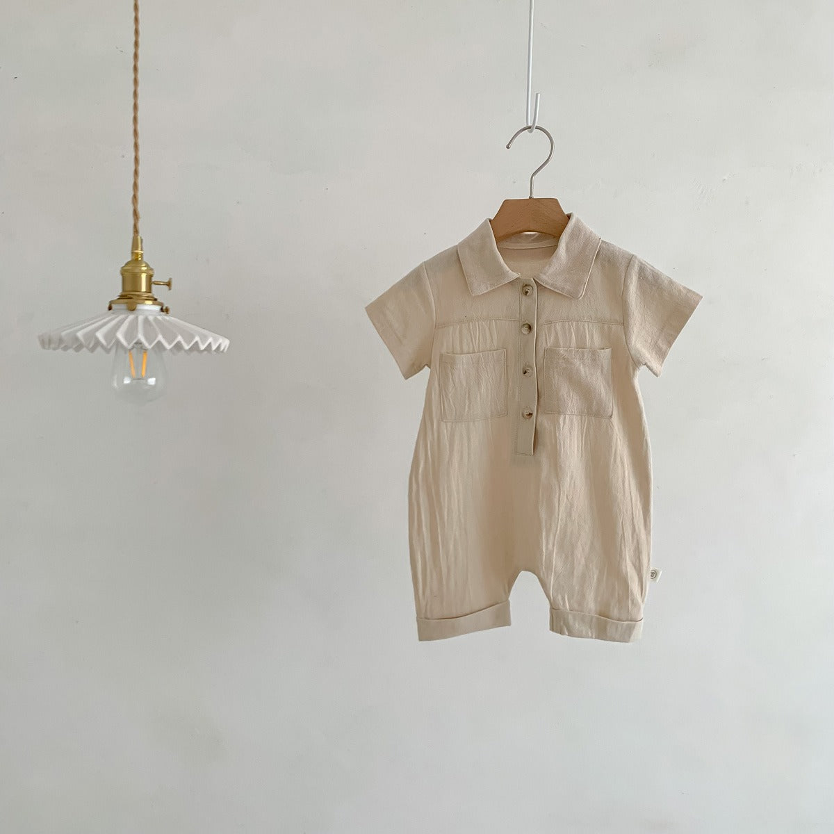 Classic baby boy romper with collar β Liam design from Ju Ju Jam
