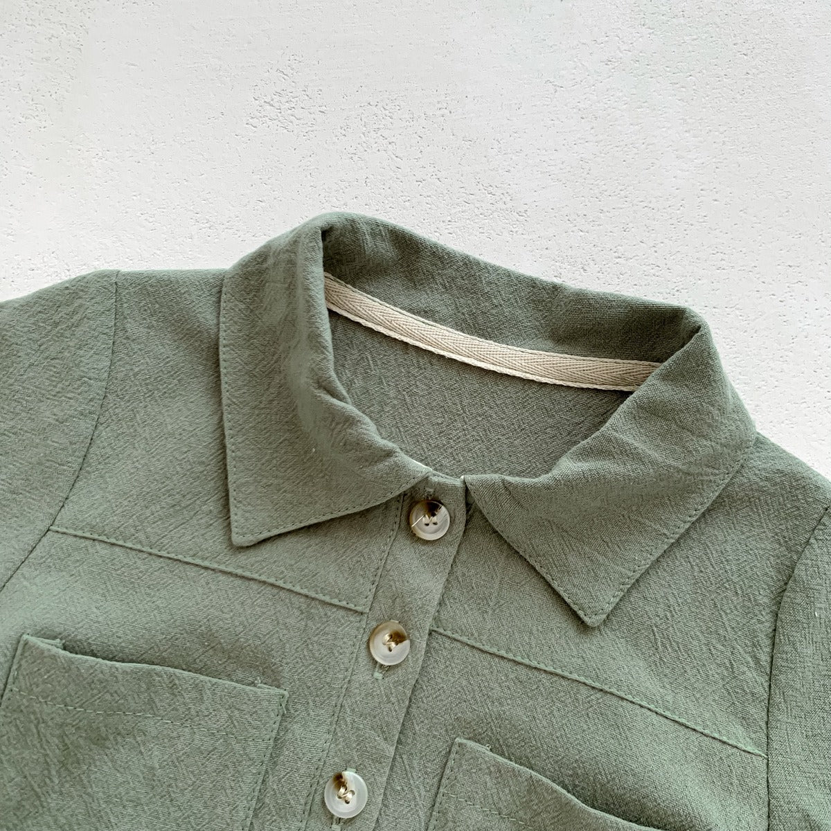 Elegant baby boy romper with collar – Liam style outfit by Ju Ju Jam