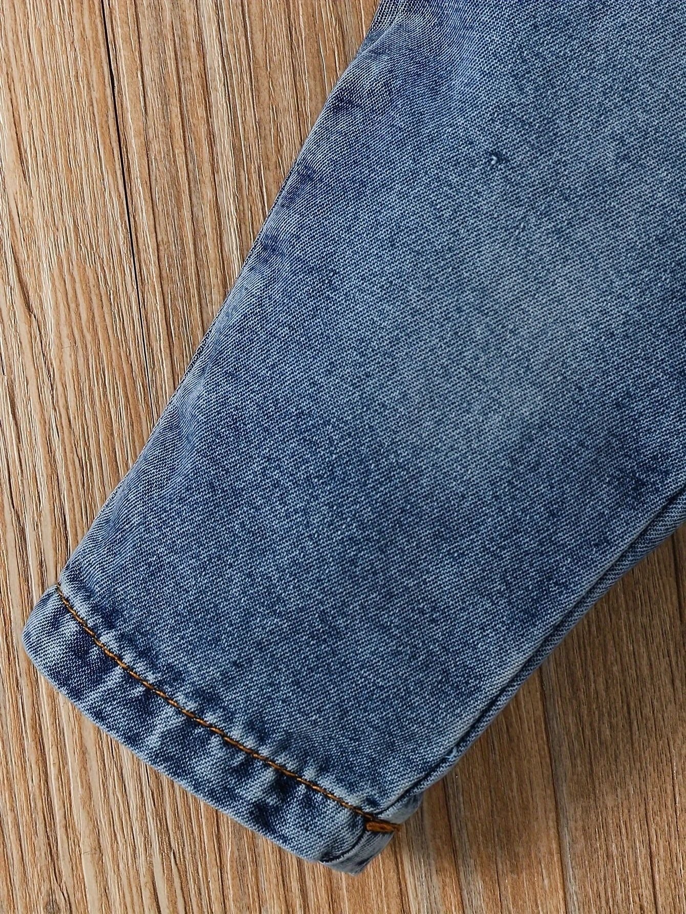 Elephant-themed boys T-shirt with denim trousers β stylish and comfy Ju Ju Jam baby outfit.