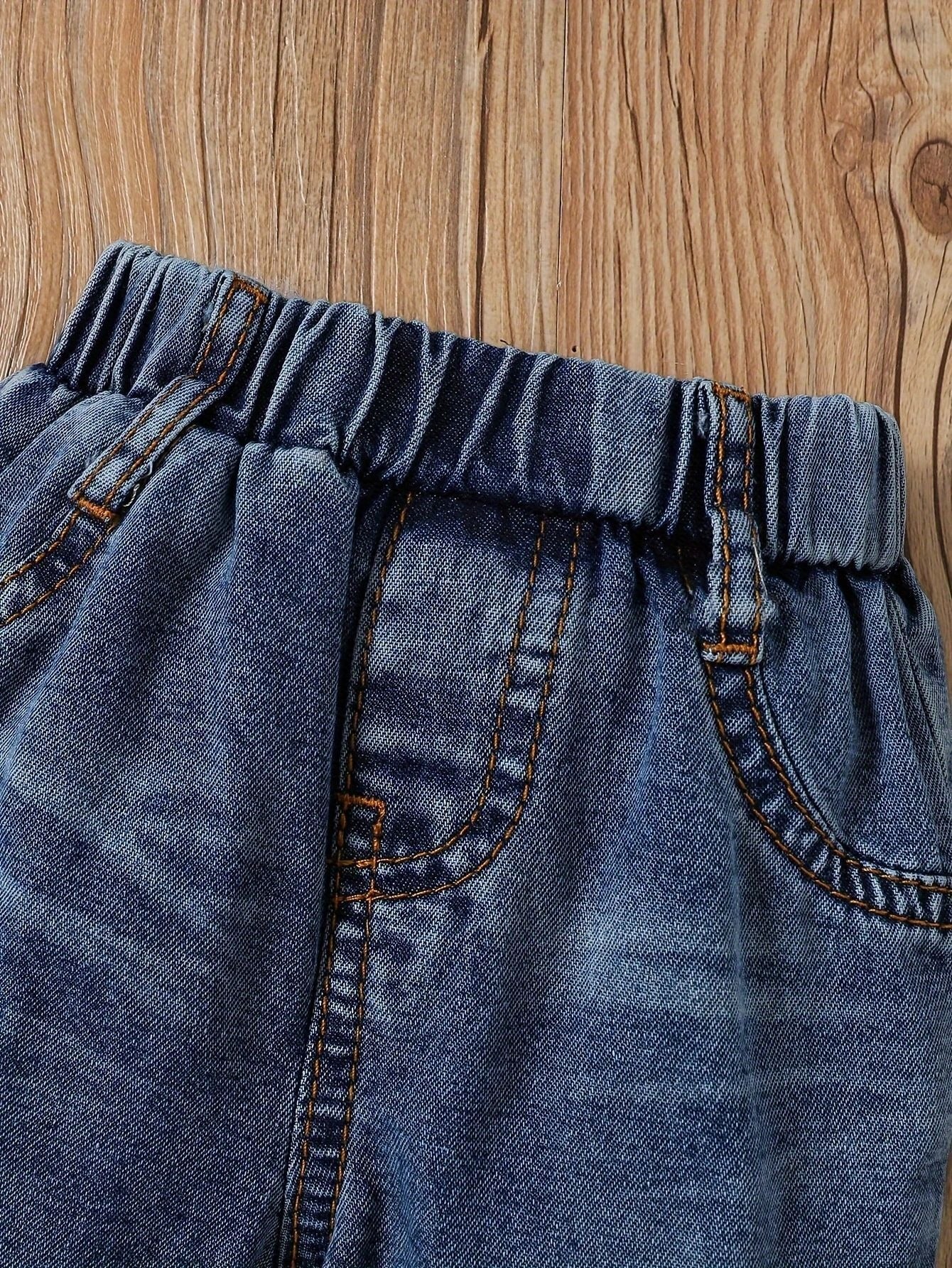 Lil Elephant boys clothing set β fun graphic tee with blue jeans for kids by Ju Ju Jam.