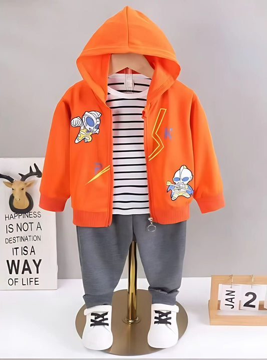Little Explorer hooded three-piece baby outfit set β Ju Ju Jam kidswear