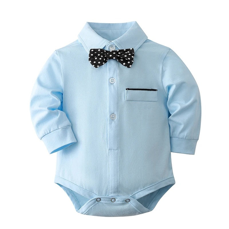 Stylish baby boy romper set with suspenders and cap β Ju Ju Jam