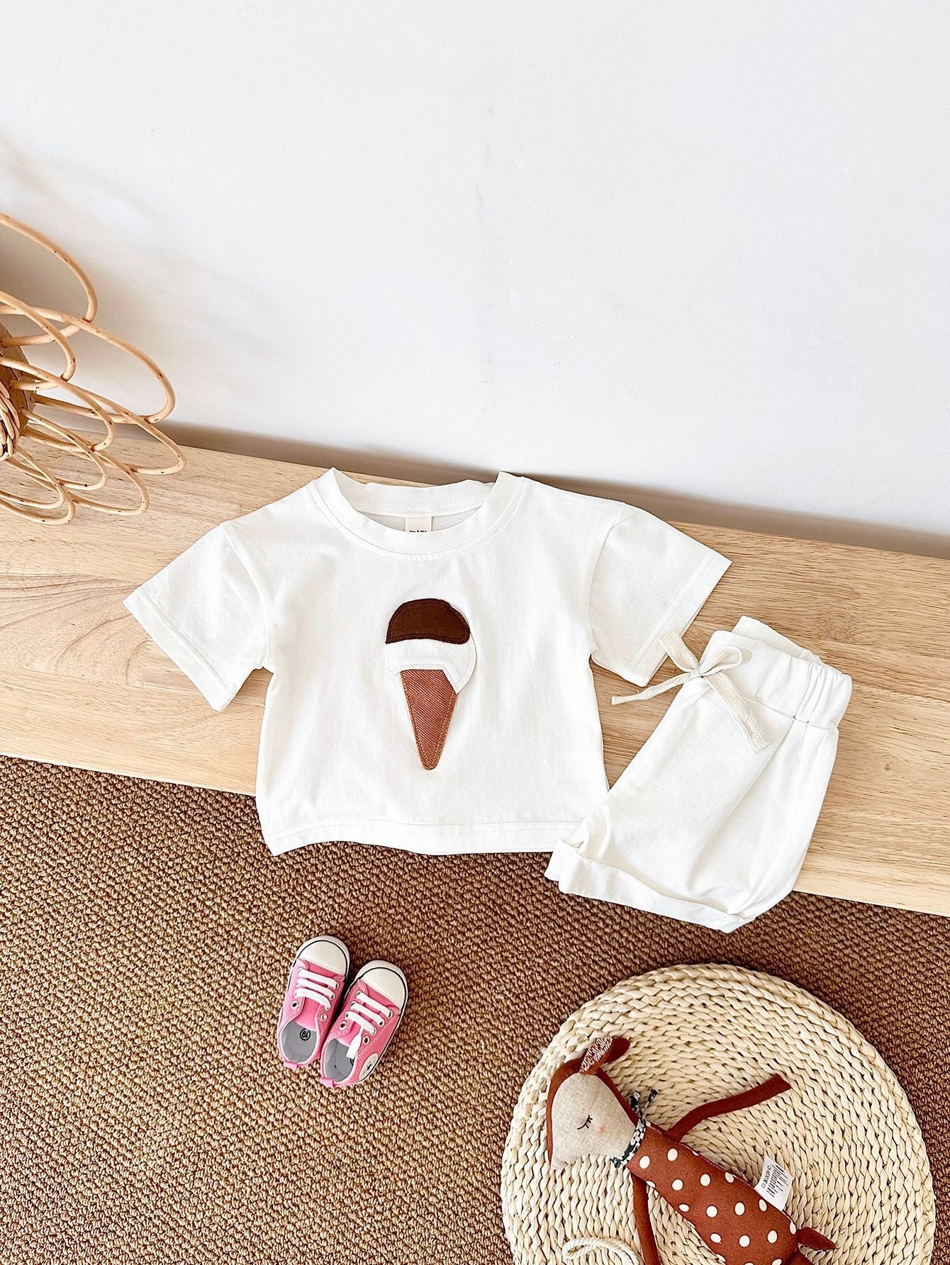 Two-piece outfit for baby boys and girls – Little Scoops co-ord from Ju Ju Jam kidswear.