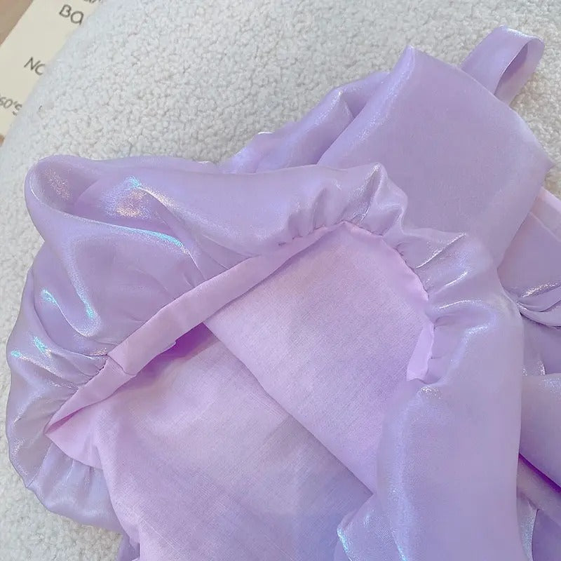 Ju Ju Jam baby girl lavender festive dress with layered skirt