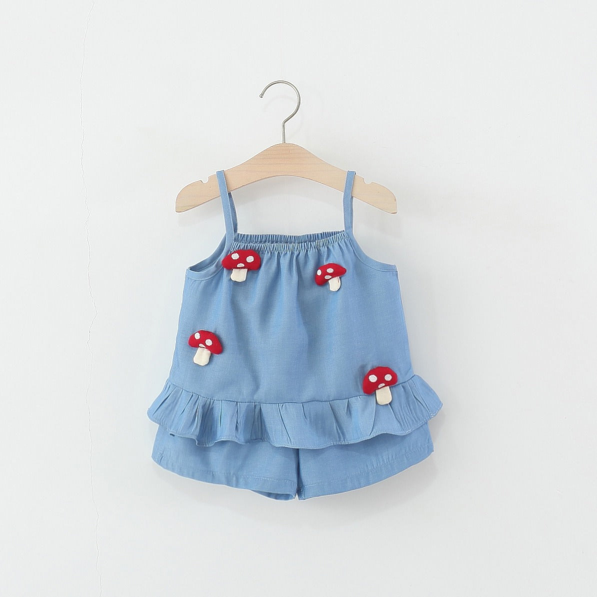 Luna Blue Mushroom Baby Girls Set with printed top and bottoms – Ju Ju Jam