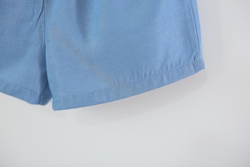 Close-up of Luna baby girl outfit with charming mushroom details – Ju Ju Jam