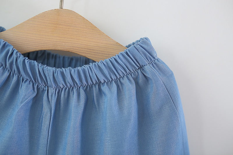 Playful blue mushroom baby set for girls – Ju Ju Jam stylish babywear