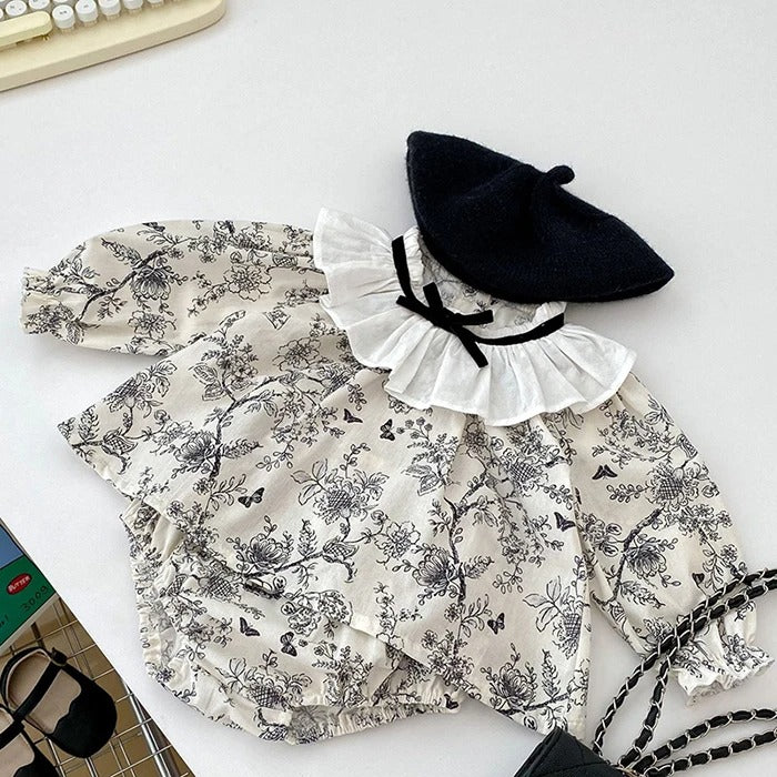 Lovely two-piece baby girl outfit β Mia Set by Ju Ju Jam, designed for comfort and adorable style.