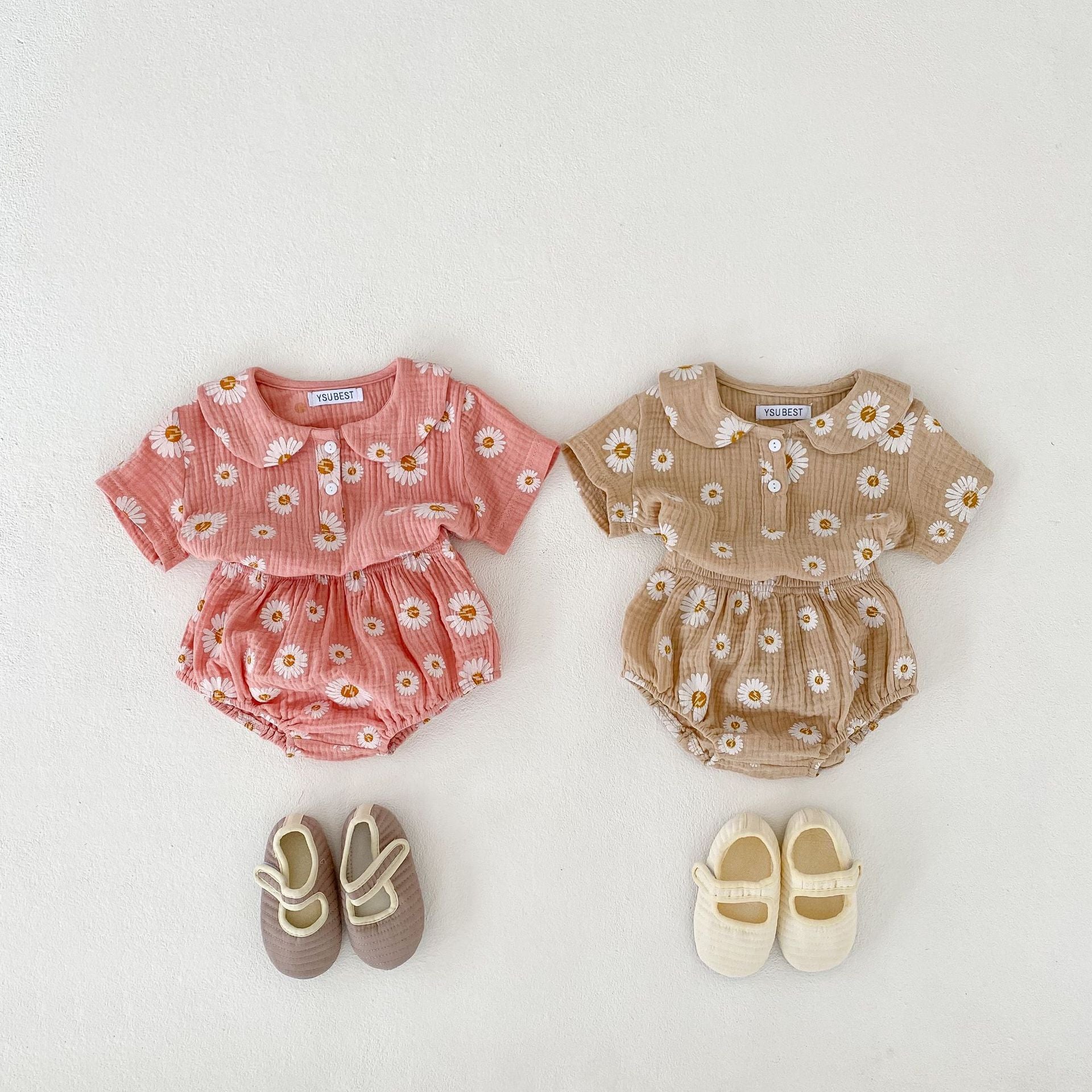 Ju Ju Jam Minimalist Baby Top and Shorts Girls Set - Simple and stylish outfit with a clean design, perfect for everyday wear.