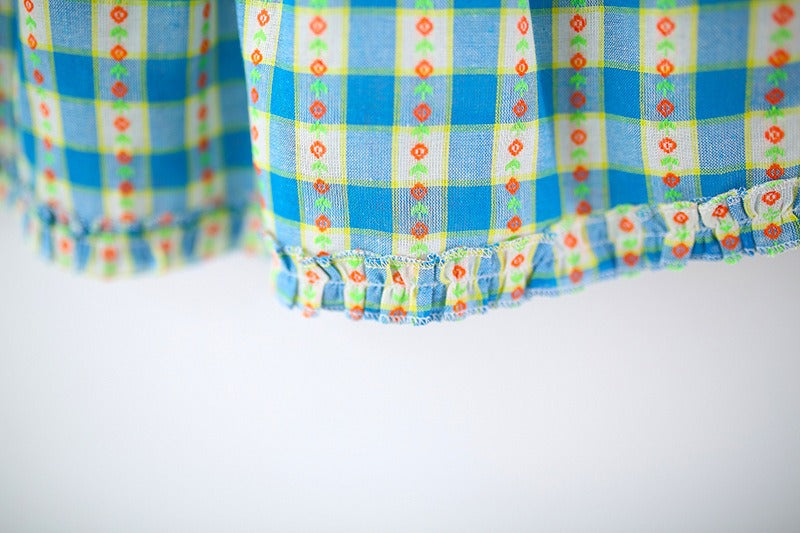 Charming blue gingham picnic dress and hat for baby girls – Ju Ju Jam Mira