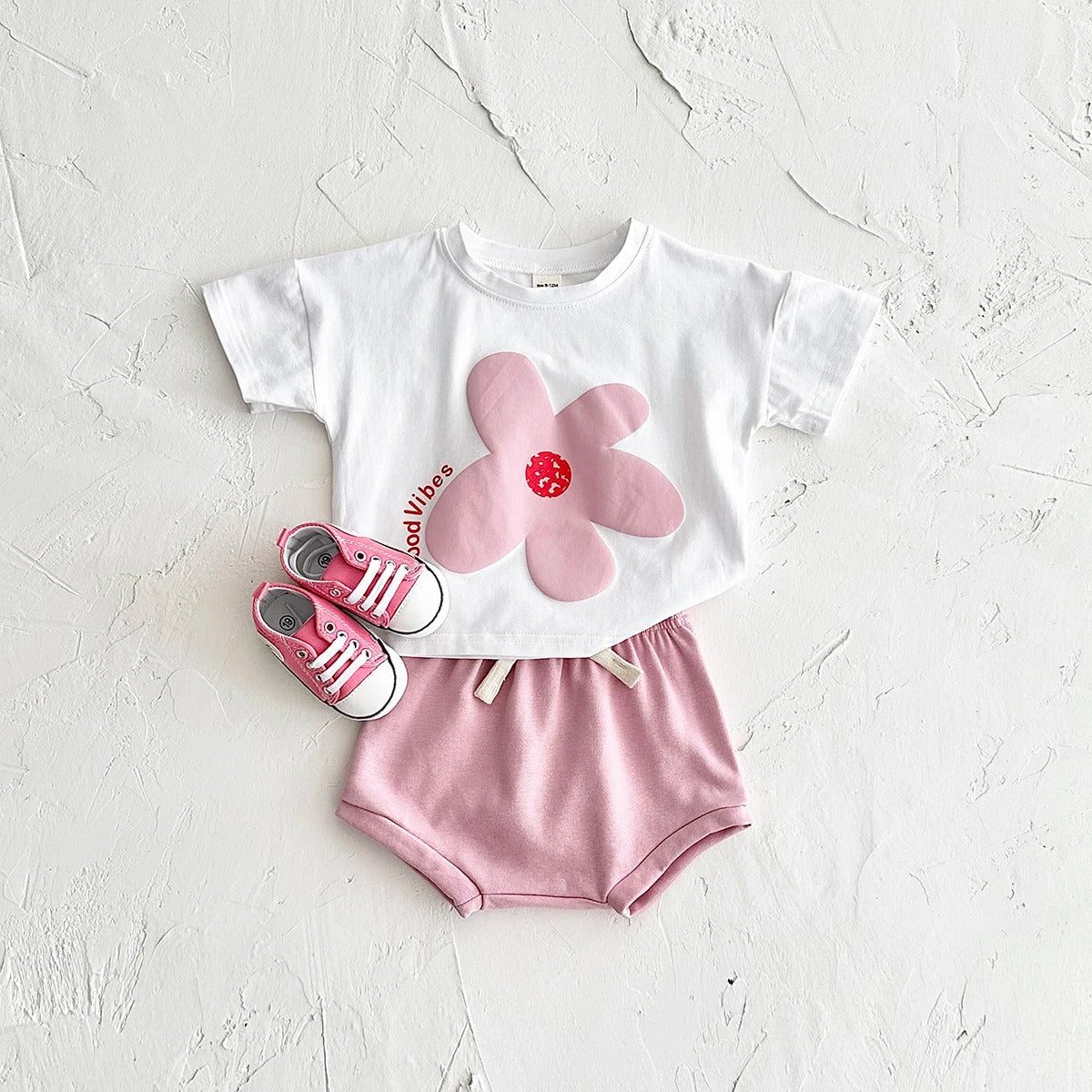 Ju Ju Jam Miss Good Vibes Set β fun and colorful two-piece outfit for baby and toddler girls.
