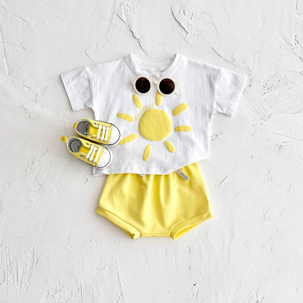 Miss Good Vibes girls clothing set β matching top and bottom with playful design from Ju Ju Jam.