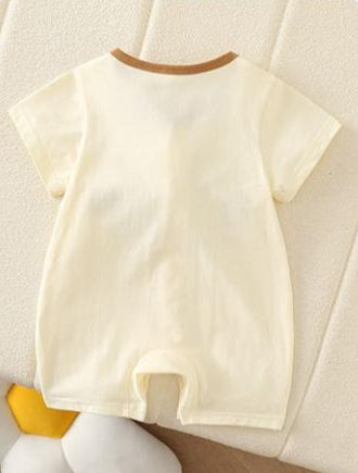 My Best Friend Bear Baby Romper by Ju Ju Jam – Trendy and adorable bear-themed romper for baby boys and girls. Made with soft cotton fabric for comfort and style, perfect for daily wear.