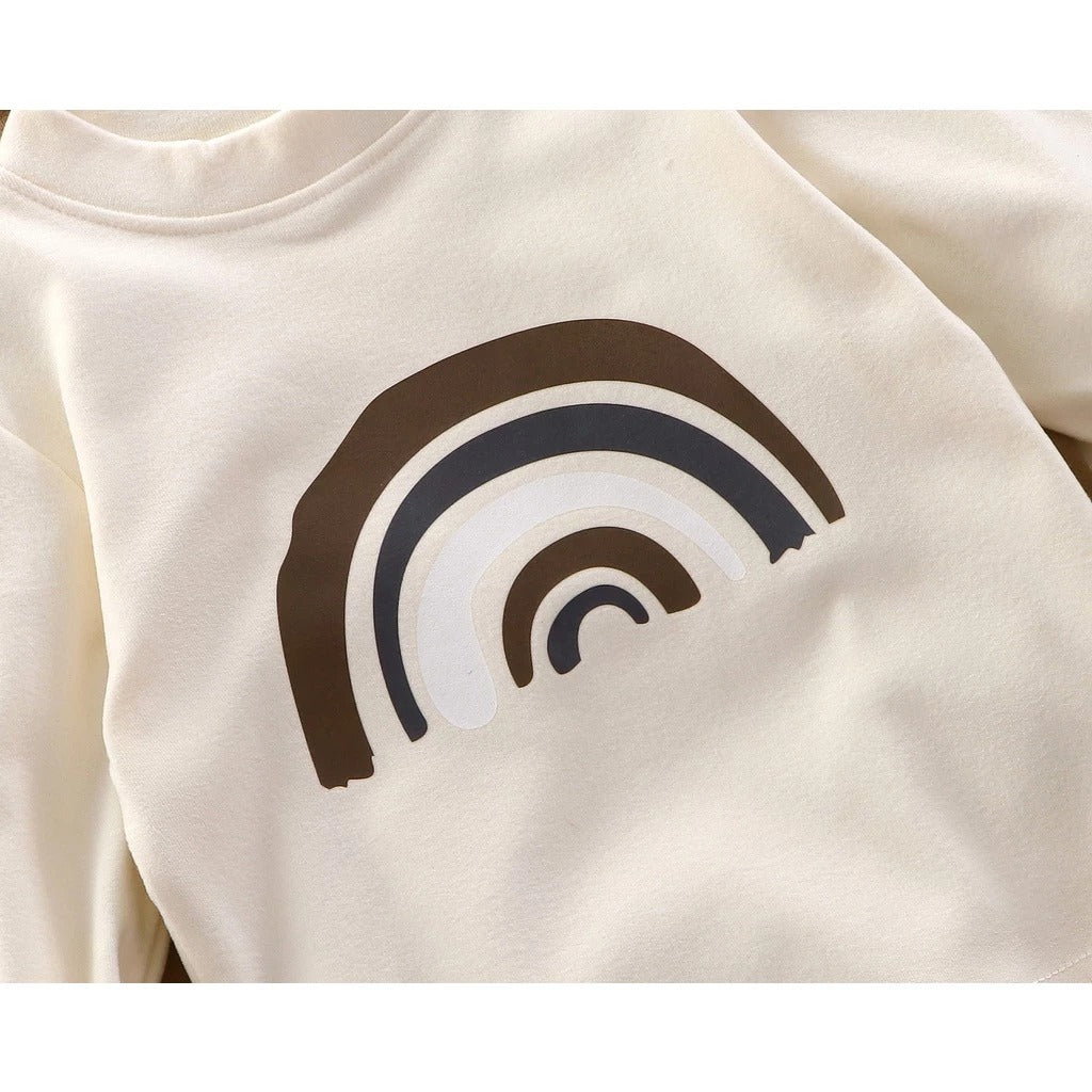 Ju Ju Jam girls long-sleeve top with Nordic rainbow design