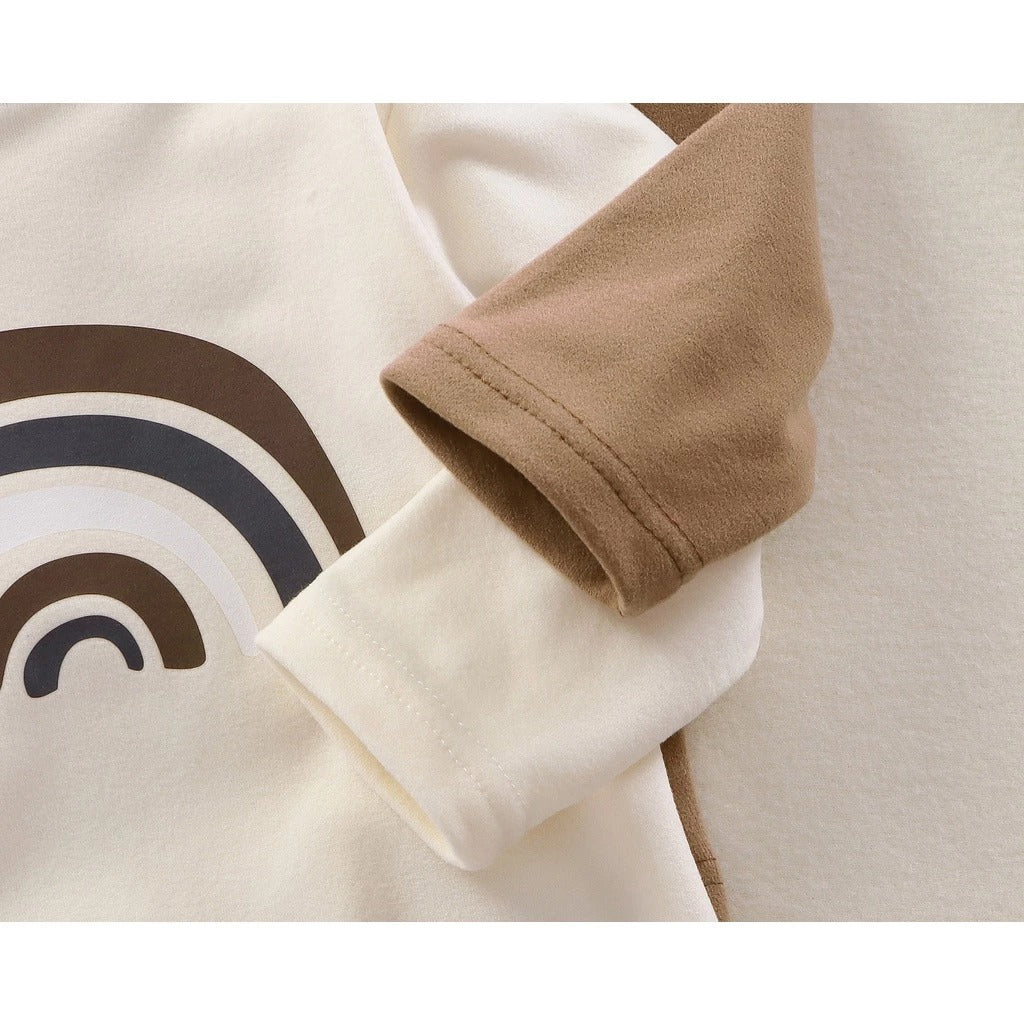 Stylish rainbow-themed Nordic top for girls β Ju Ju Jam kidswear