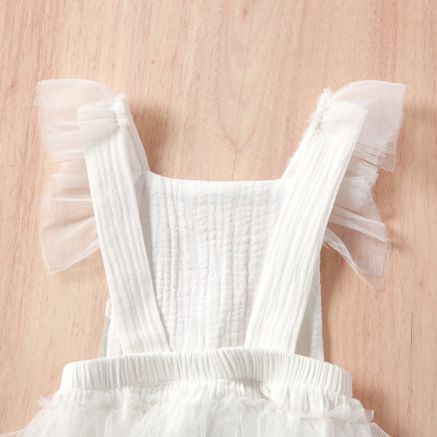 Embroidered Baby Girls Party Romper