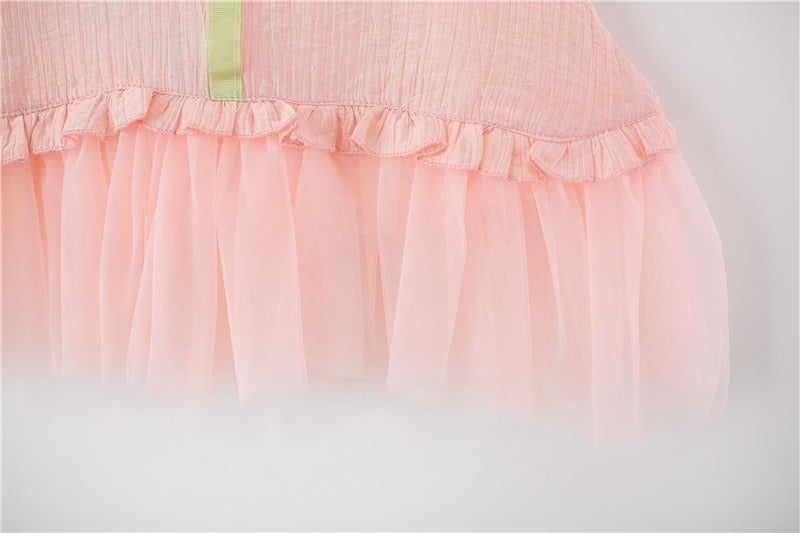 Rose Bloom Frill Girls Dress with Hat