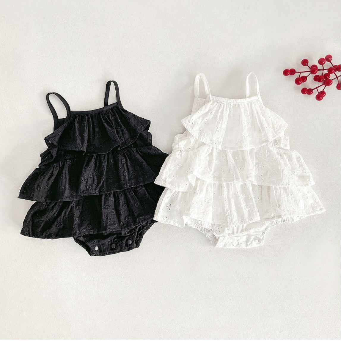 Romper-style dress for girls in breathable cotton – Ju Ju Jam Riley