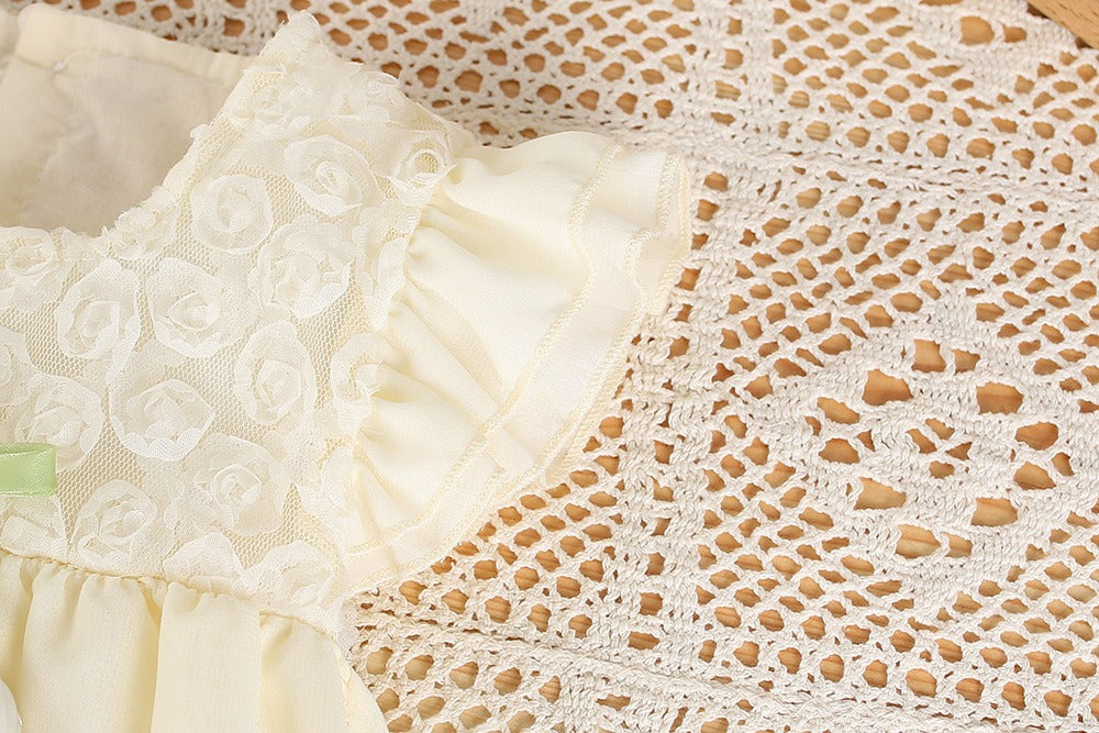 Graceful baby girl tulip romper dress – Ivy Demure by Ju Ju Jam