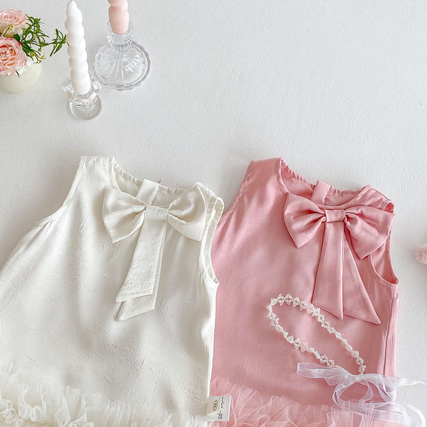 Grace Bow Girls Frill Party Dress
