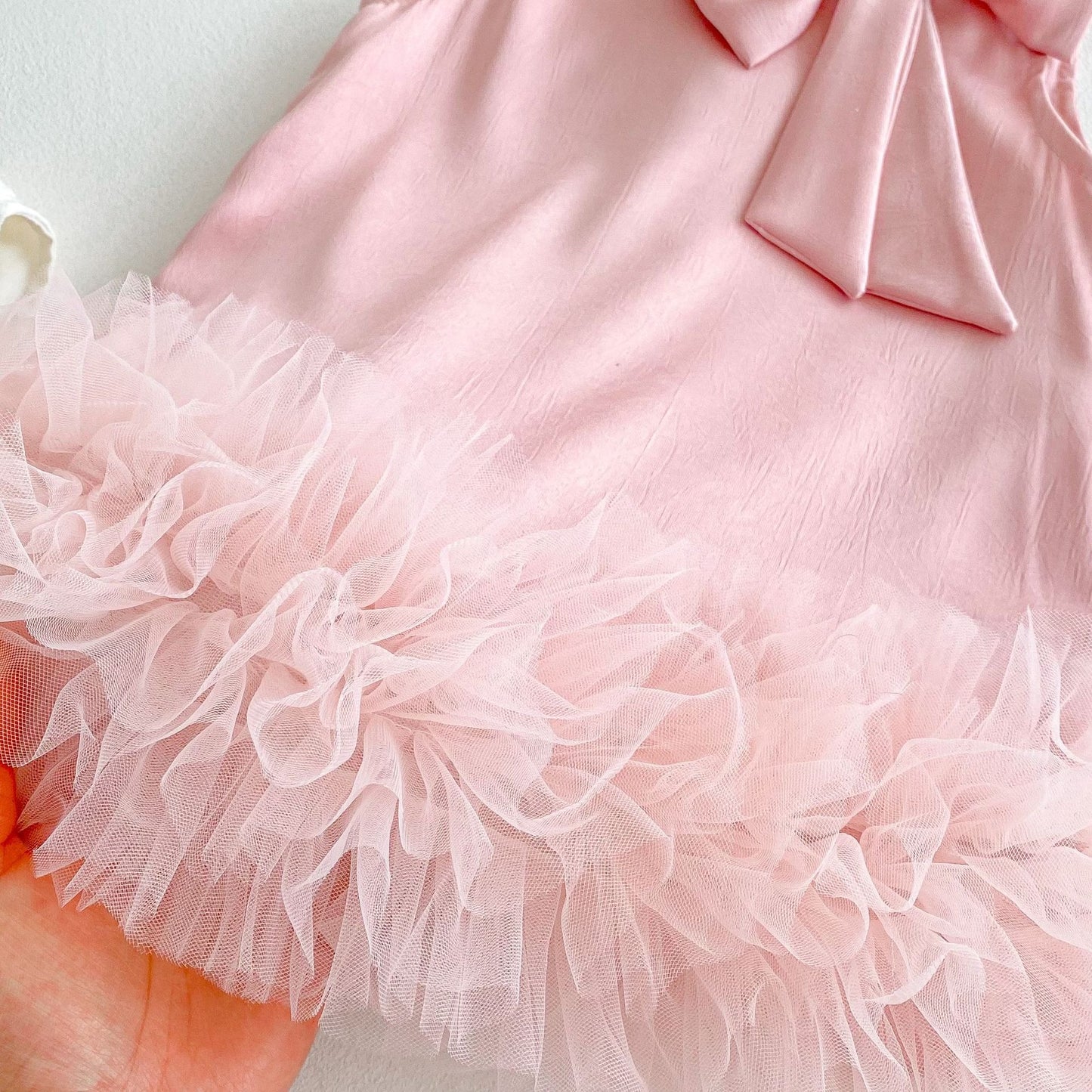 Grace Bow Girls Frill Party Dress