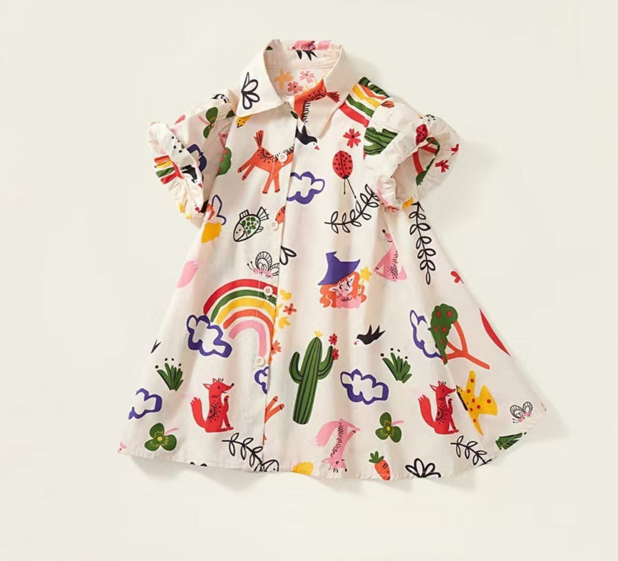 Graffiti Colourful Art Girls Dress by Ju Ju Jam – vibrant and playful baby girl dress.