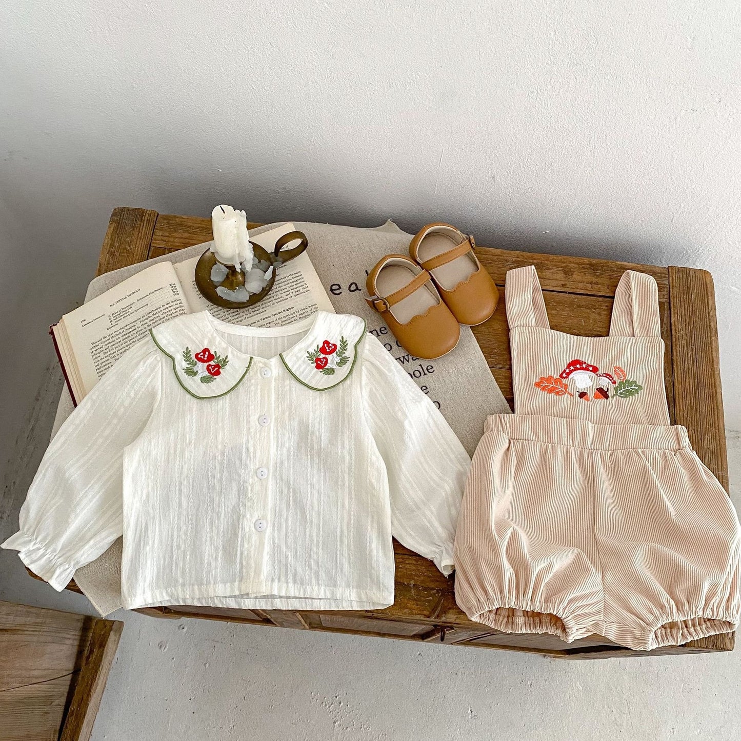 Ju Ju Jam baby girlsβ suspender set with daisy top β Daisy Dream