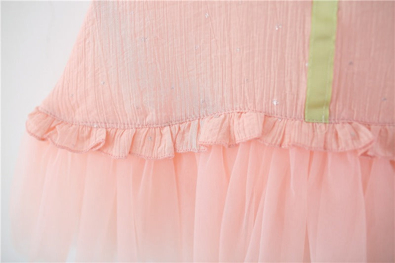 Rose Bloom Frill Girls Dress with Hat