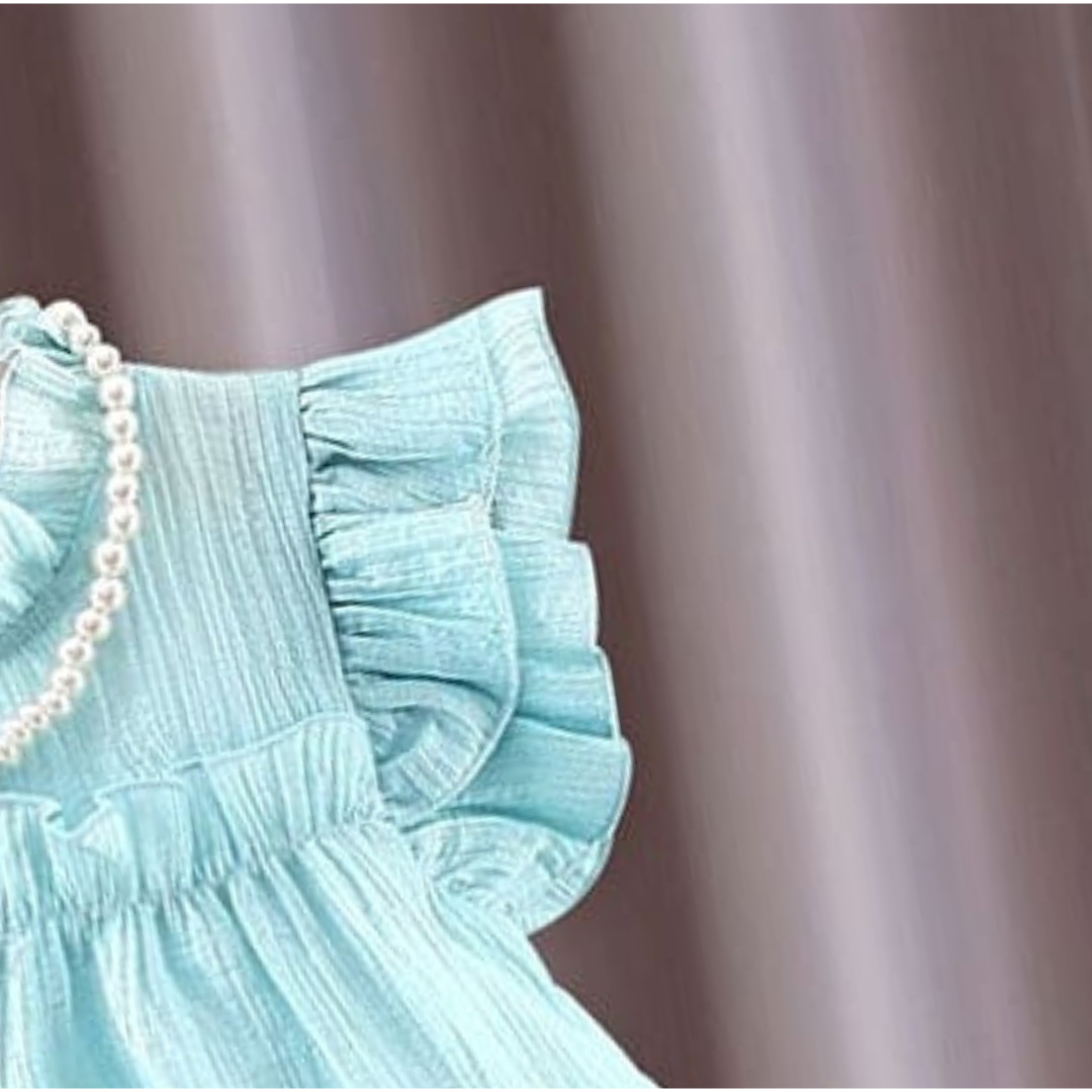 Rich-style girls dress featuring pearl neck detail – Ju Ju Jam fashion