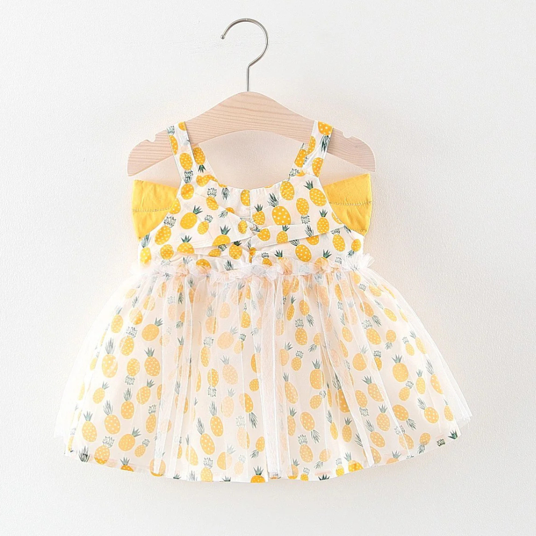 Pineapple fairy girls dress by Ju Ju Jam – tropical themed kids outfit