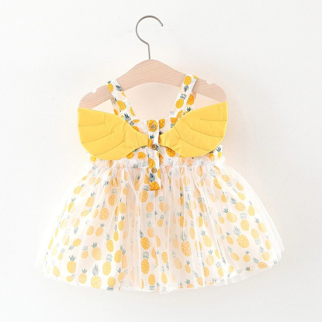 Ju Ju Jam baby girl dress with pineapple print and fairy style design