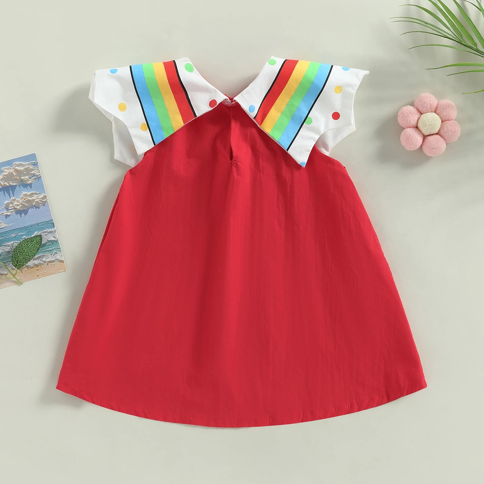 Whimsical rainbow baby girl dress with dreamy design – Ju Ju Jam