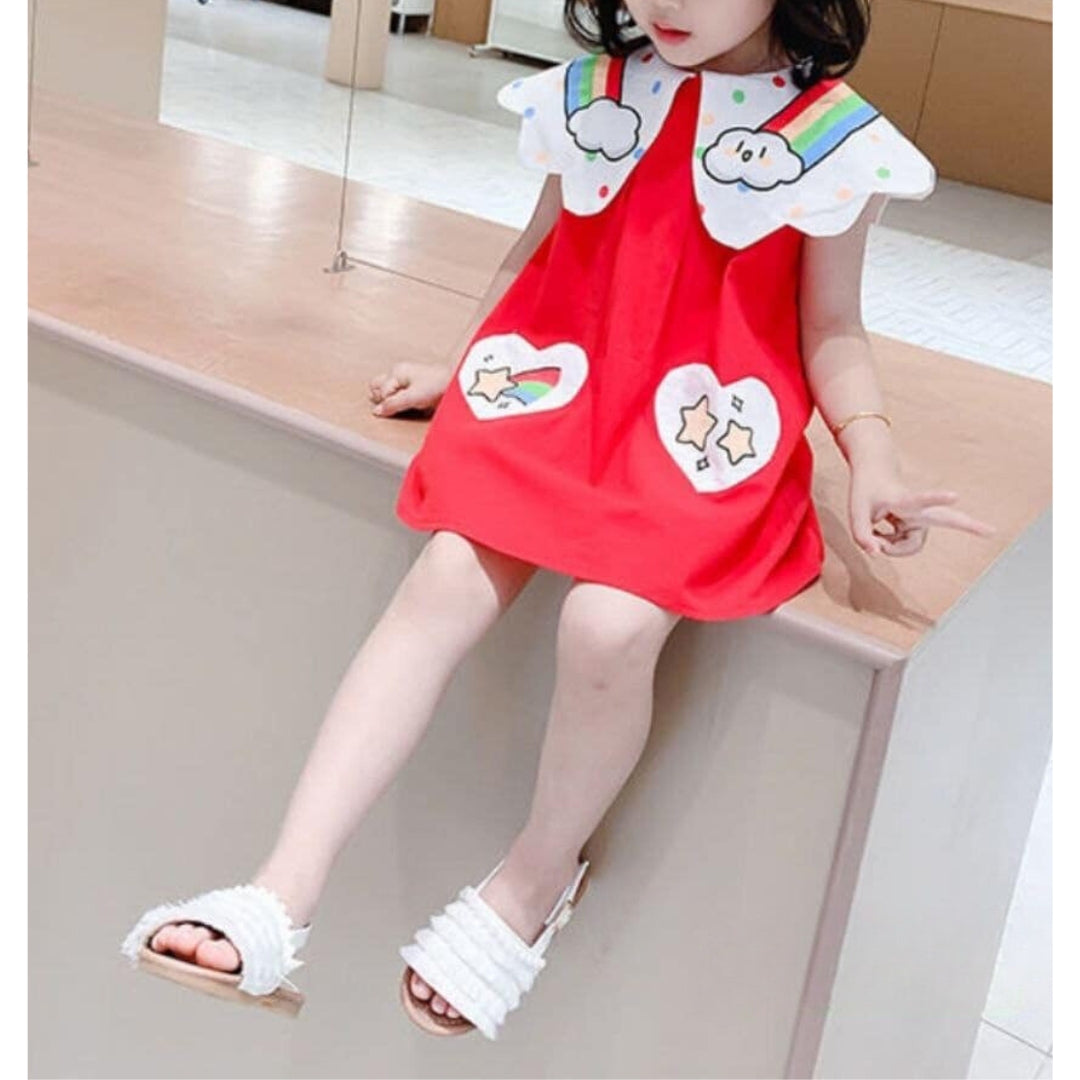 Fantasy-style rainbow dress for toddlers – Rainbow Dreams by Ju Ju Jam