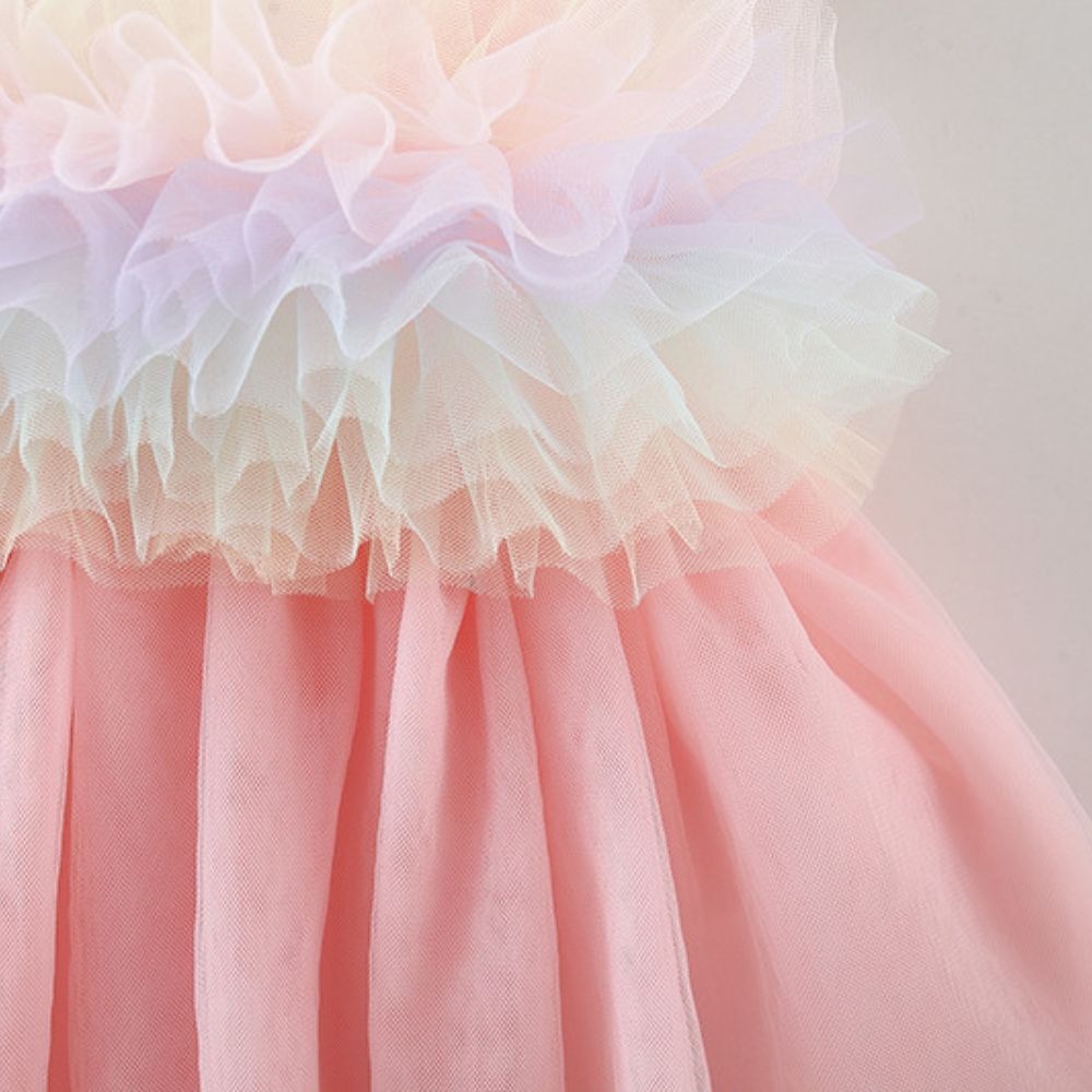 Ju Ju Jam multicolor frill dress for girls – perfect for parties and birthdays