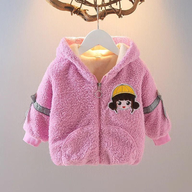 Ju Ju Jamβs Little Girls Cute Warm Jacket β adorable, soft, and perfect for chilly days.